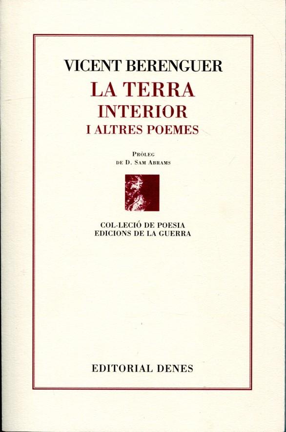 La terra d'interior i altres poemes | 9788496545885 | Berenguer, Vicent | Llibres.cat | Llibreria online en català | La Impossible Llibreters Barcelona