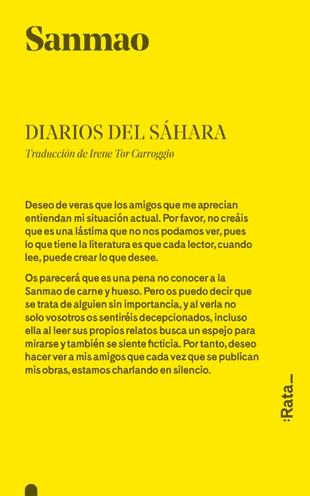 DIARIOS DEL SÁHARA | 9788494489174 | Sanmao | Llibres.cat | Llibreria online en català | La Impossible Llibreters Barcelona