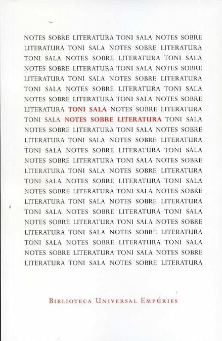 Notes sobre literatura | 9788497877572 | Sala, Toni | Llibres.cat | Llibreria online en català | La Impossible Llibreters Barcelona