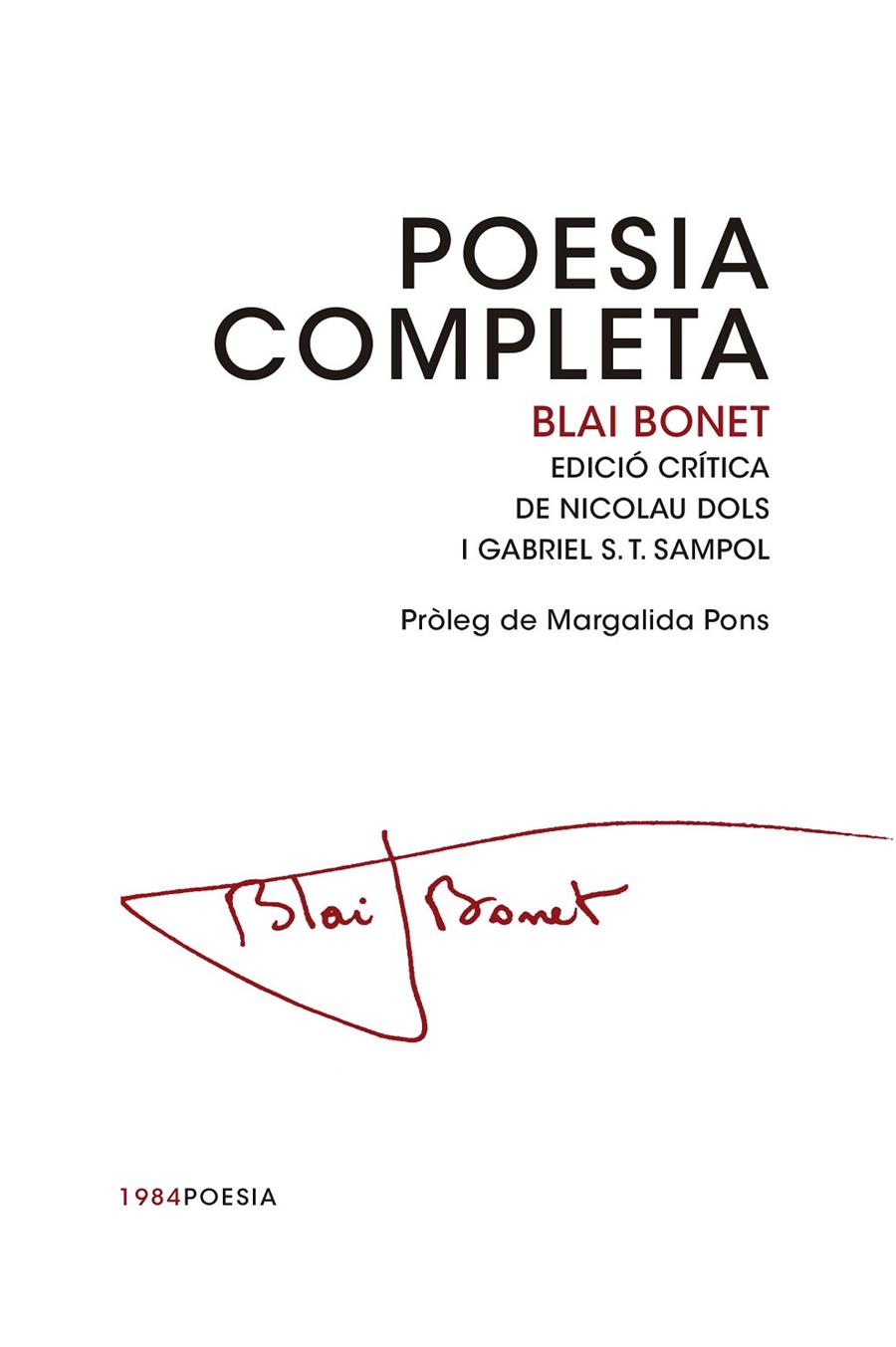 Poesia completa | 9788415835462 | Bonet i Rigo, Blai | Llibres.cat | Llibreria online en català | La Impossible Llibreters Barcelona