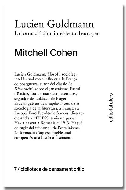 Lucien Goldmann. La formació d'un intel·lectual | 9788418618772 | Cohen, Mitchell | Llibres.cat | Llibreria online en català | La Impossible Llibreters Barcelona
