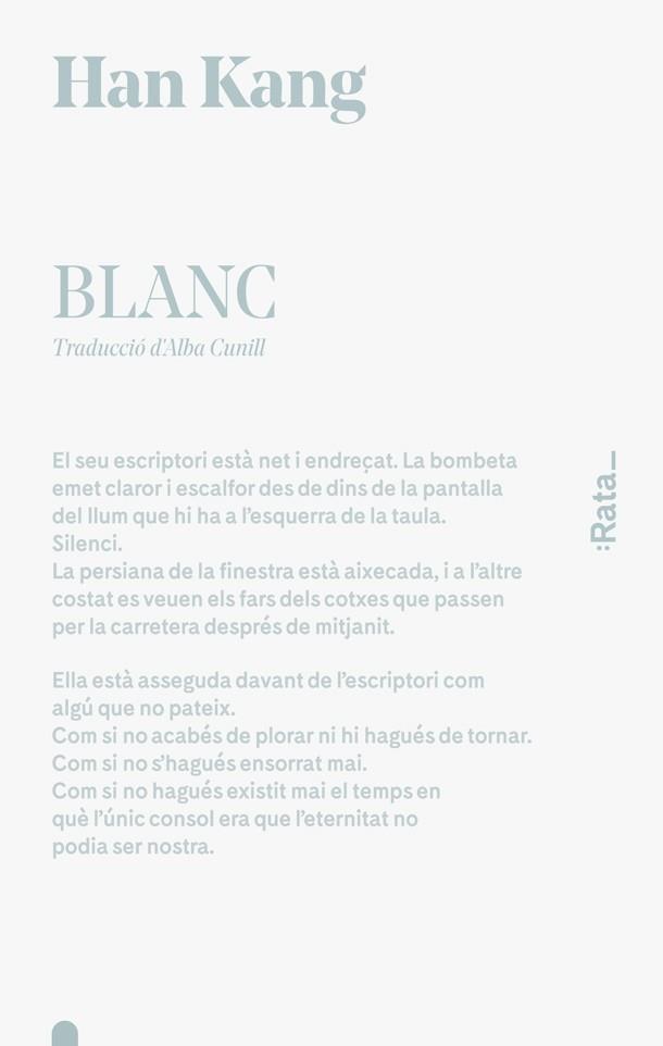 Blanc | 9788416738502 | Han Kang | Llibres.cat | Llibreria online en català | La Impossible Llibreters Barcelona
