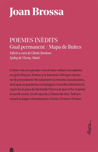 Poemes inèdits | 9788416738243 | Joan Brossa | Llibres.cat | Llibreria online en català | La Impossible Llibreters Barcelona
