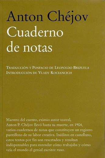Cuaderno de notas | 9788483930489 | Chejov, Anton | Llibres.cat | Llibreria online en català | La Impossible Llibreters Barcelona