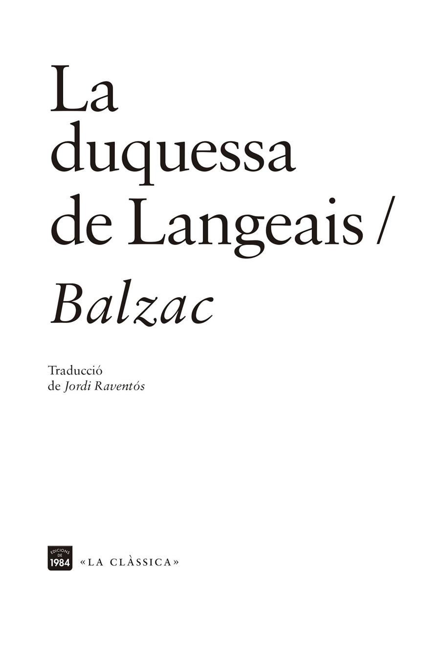 La duquessa de Langeais | 9788418858161 | Balzac, Honoré de | Llibres.cat | Llibreria online en català | La Impossible Llibreters Barcelona
