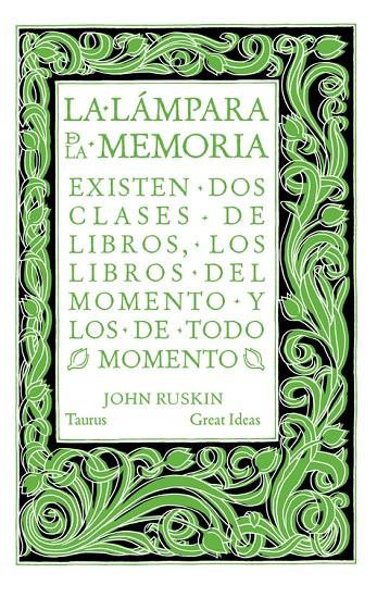 La lámpara de la memoria (Serie Great Ideas 33) | 9788430616565 | RUSKIN, JOHN | Llibres.cat | Llibreria online en català | La Impossible Llibreters Barcelona