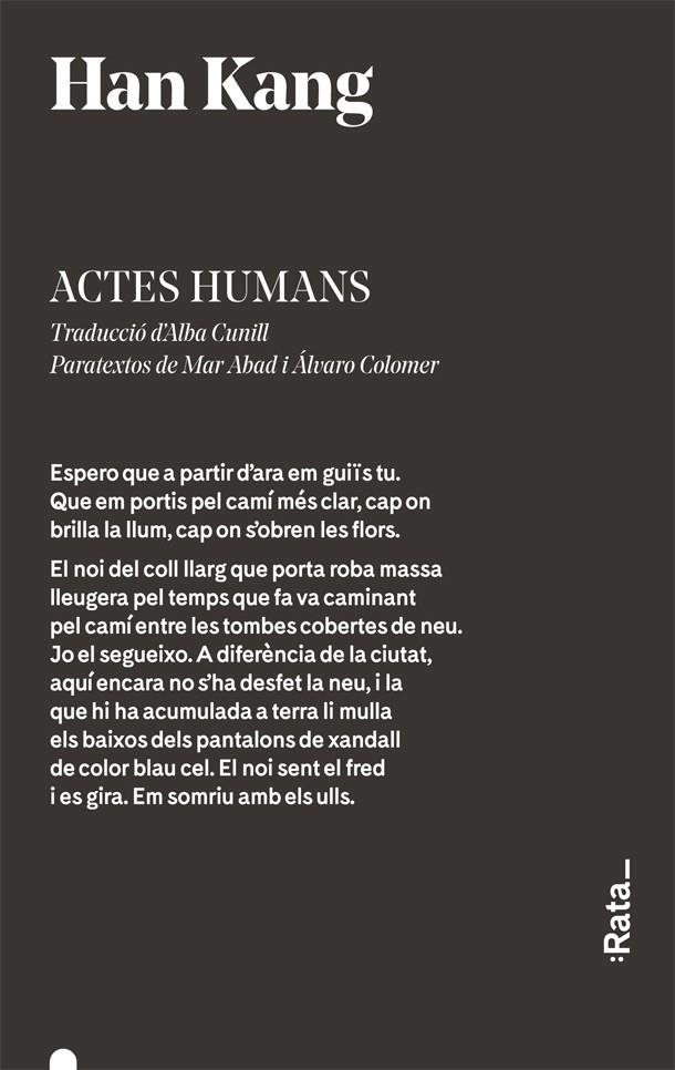 Actes humans | 9788416738359 | Han Kang | Llibres.cat | Llibreria online en català | La Impossible Llibreters Barcelona