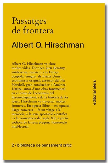 Passatges de frontera | 9788418618277 | Hirschman, Albert O. | Llibres.cat | Llibreria online en català | La Impossible Llibreters Barcelona