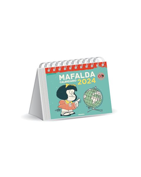 Mafalda 2024, Calendario Escritorio turquesa | 9789878935690 | Quino | Llibres.cat | Llibreria online en català | La Impossible Llibreters Barcelona