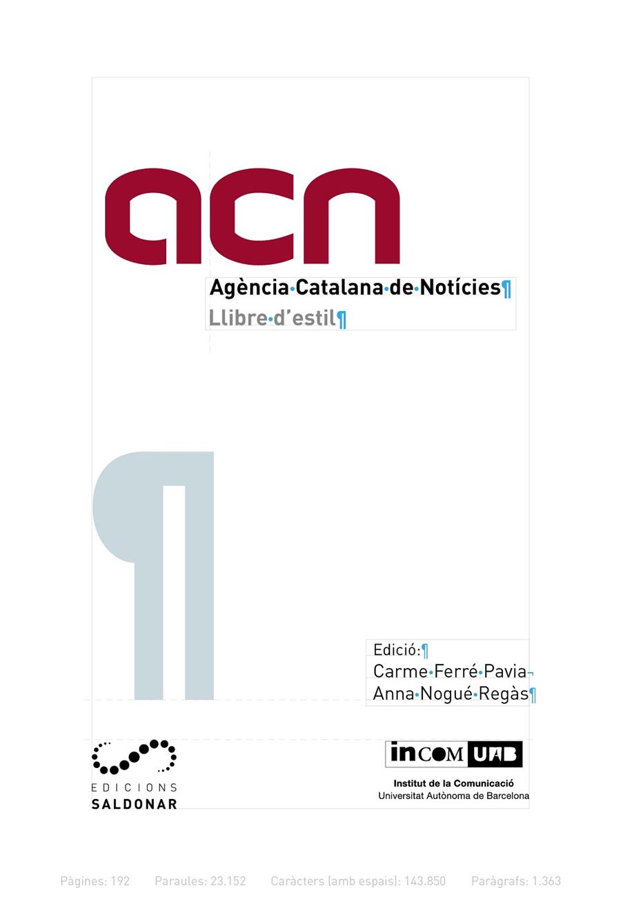 Llibre d'estil de l'ACN | 9788417611248 | Ferré Pavia, Carme/Nogué Regàs, Anna | Llibres.cat | Llibreria online en català | La Impossible Llibreters Barcelona