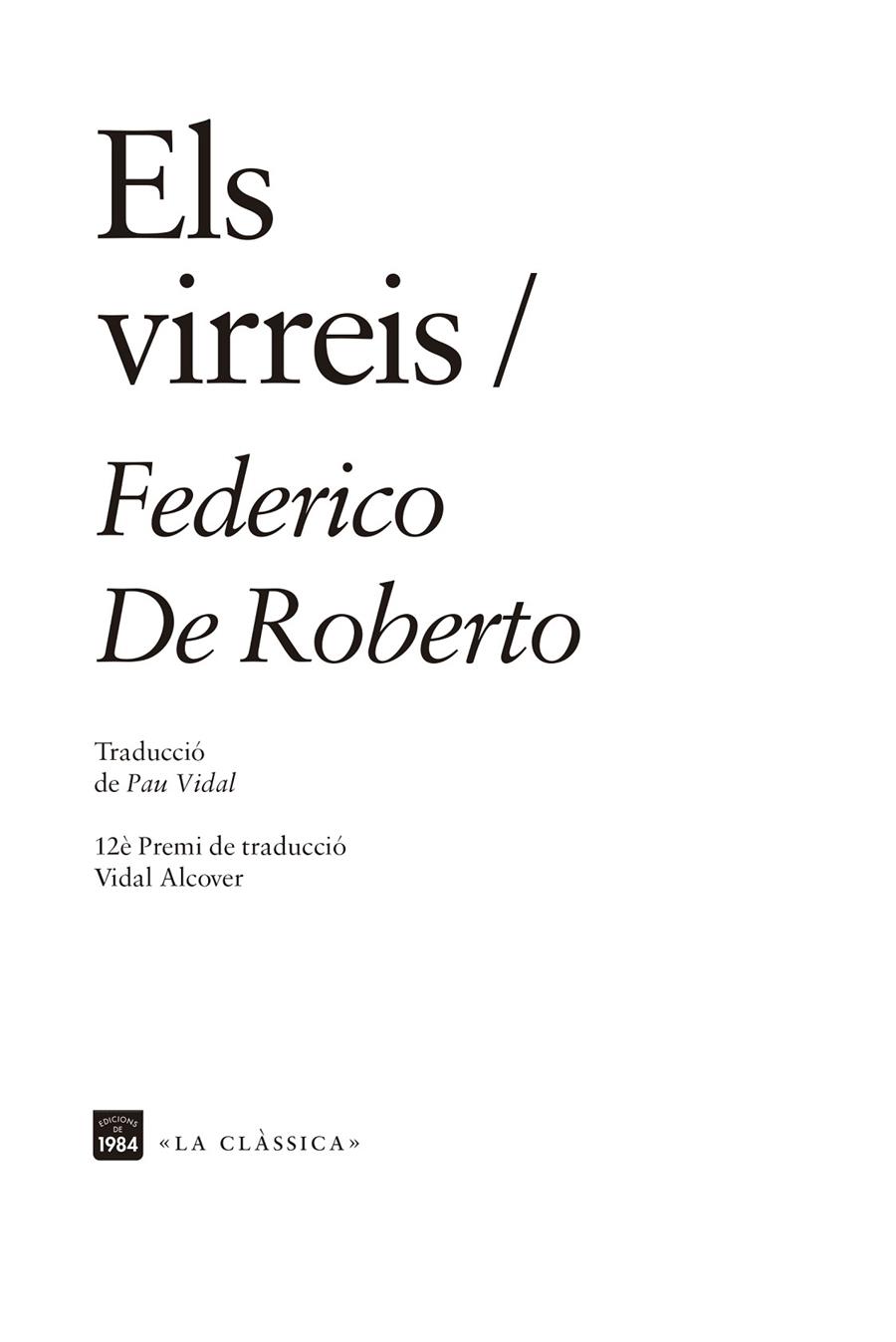 Els virreis | 9788416987832 | De Roberto, Federico | Llibres.cat | Llibreria online en català | La Impossible Llibreters Barcelona