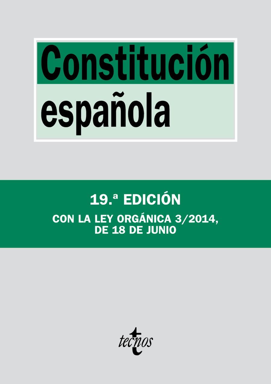 Constitución Española | 9788430962464 | Editorial Tecnos | Llibres.cat | Llibreria online en català | La Impossible Llibreters Barcelona