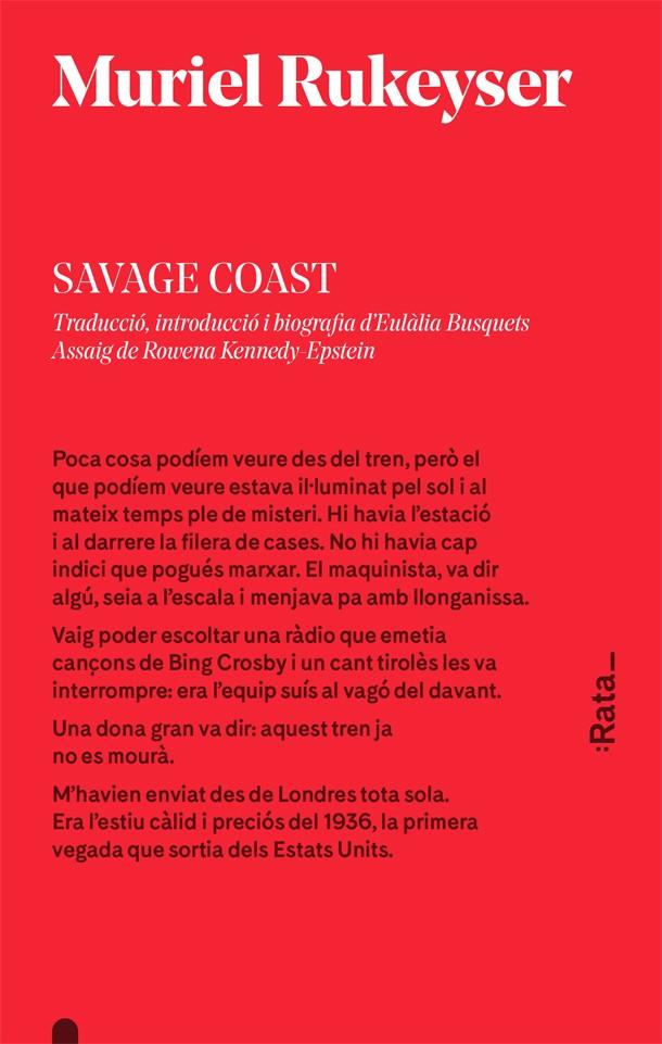 Savage Coast | 9788416738106 | Muriel Rukeyser | Llibres.cat | Llibreria online en català | La Impossible Llibreters Barcelona