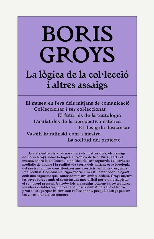 La lògica de la col·lecció i altres assaigs | 9788412230574 | Groys, Boris | Llibres.cat | Llibreria online en català | La Impossible Llibreters Barcelona