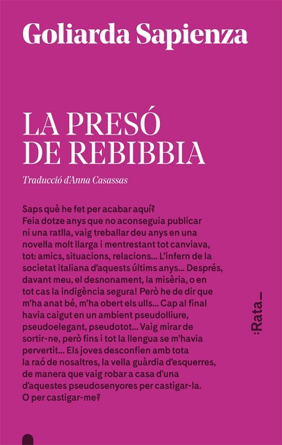 La presó de Rebibbia | 9788416738175 | Sapienza, Goliarda | Llibres.cat | Llibreria online en català | La Impossible Llibreters Barcelona