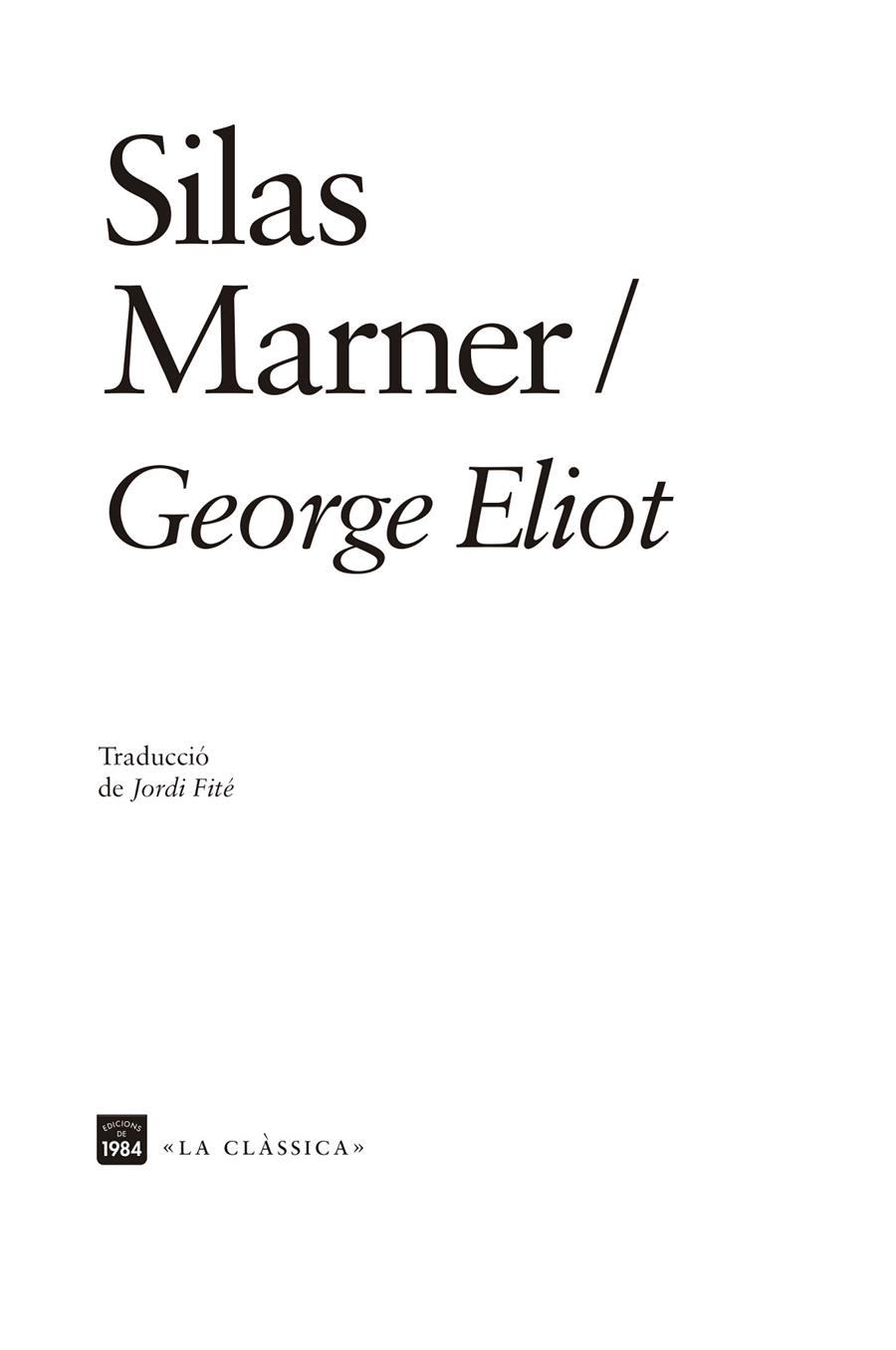 Silas Marner | 9788418858420 | Eliot, George | Llibres.cat | Llibreria online en català | La Impossible Llibreters Barcelona