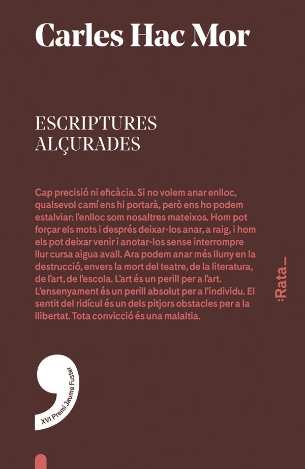 Escriptures alçurades | 9788416738007 | Carles Hac Mor | Llibres.cat | Llibreria online en català | La Impossible Llibreters Barcelona