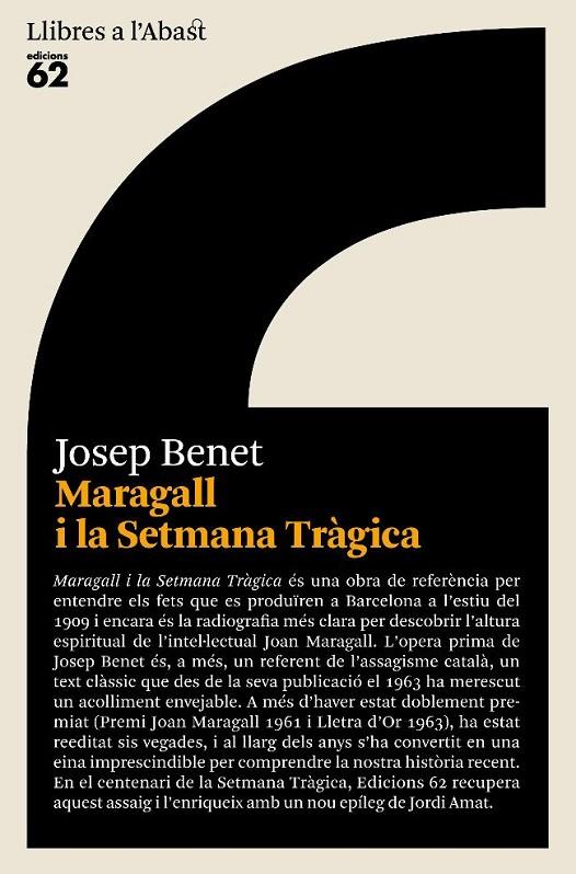 Maragall i la Setmana Tràgica | 9788429763690 | Benet Morell, Josep | Llibres.cat | Llibreria online en català | La Impossible Llibreters Barcelona