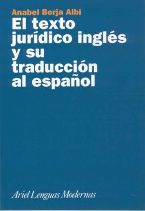 TEXTO JURIDICO INGLES Y SU TRADUCCION AL ESPAÑOL, EL | 9788434481152 | BORJA ALBI, ANABEL | Llibres.cat | Llibreria online en català | La Impossible Llibreters Barcelona