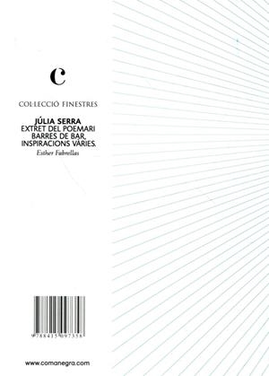 Júlia Serra extret dels poemaris Barres de bar, inspiracions vàries | 9788415097358 | Fabrellas Vinardell, Esther | Llibres.cat | Llibreria online en català | La Impossible Llibreters Barcelona