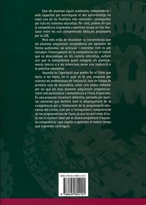 La competència d'aprendre a aprendre. Proposta de desplegament curricular a primària i secundària | 9788499804101 | Carretero Torres, Reyes; Fuentes Agustí, Marta | Llibres.cat | Llibreria online en català | La Impossible Llibreters Barcelona