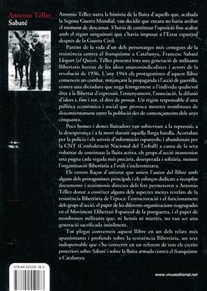 Sabaté. Quinze anys de guerilla urbana antifranquista (1945-1960) | 9788492559183 | Téllez Solà, Antonio | Llibres.cat | Llibreria online en català | La Impossible Llibreters Barcelona