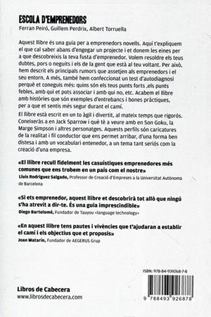 Escola d'emprenedors | 9788493926878 | Torroella Torres, Albert/Peiró i Puig, Ferran/Perdrix Vidal, Guillem | Llibres.cat | Llibreria online en català | La Impossible Llibreters Barcelona