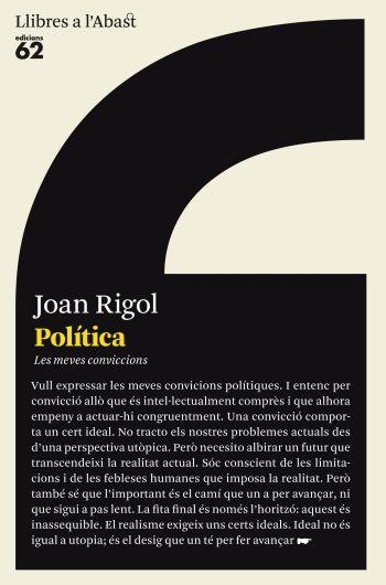 Política. Les meves conviccions | 9788429767148 | Rigol, Joan | Llibres.cat | Llibreria online en català | La Impossible Llibreters Barcelona