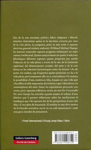 La vida plena. Quatre meditacions sobre la felicitat | 9788481098754 | Hampe, Michael | Llibres.cat | Llibreria online en català | La Impossible Llibreters Barcelona