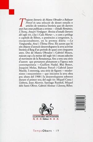 Trajectes literaris: de Mateu Obrador a Baltasar Porcel | 9788415076193 | Pons, Damià | Llibres.cat | Llibreria online en català | La Impossible Llibreters Barcelona