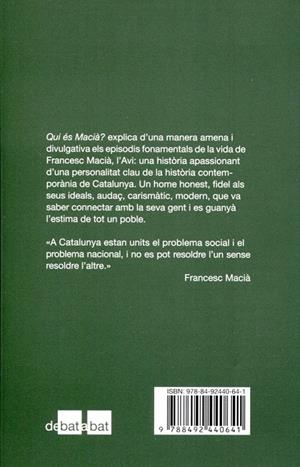 Qui és Macià? | 9788492440641 | Aloy, Joaquim | Llibres.cat | Llibreria online en català | La Impossible Llibreters Barcelona