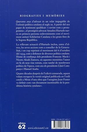 Quaranta anys d'advocat | 9788429768237 | Cuitó Hurtado, Amadeu | Llibres.cat | Llibreria online en català | La Impossible Llibreters Barcelona