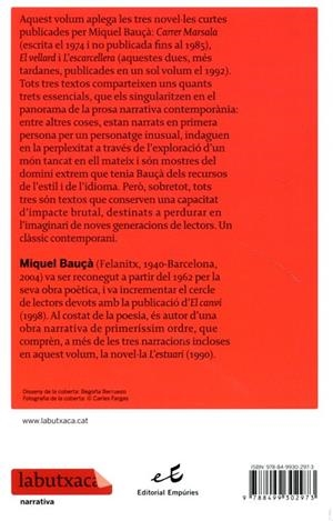 Novel·les curtes. Carrer Marsala - El vellard - L'escarcellera | 9788499302973 | Bauçà Rosselló, Miquel | Llibres.cat | Llibreria online en català | La Impossible Llibreters Barcelona