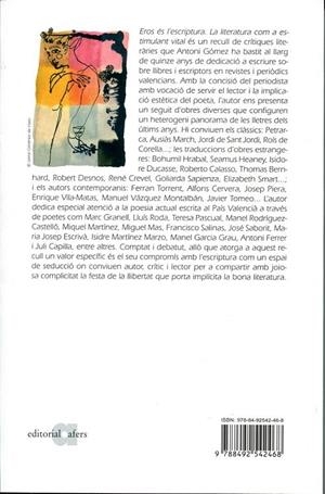 Eros és l'escriptura | 9788492542468 | Gómez, Antoni | Llibres.cat | Llibreria online en català | La Impossible Llibreters Barcelona