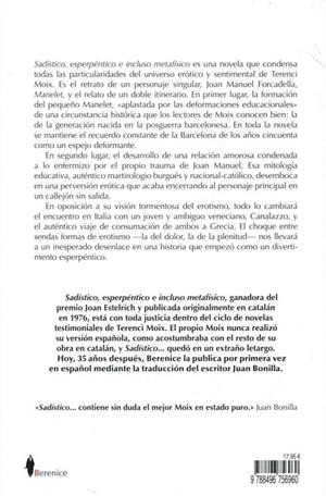 Sadístico, esperpéntico e incluso metafísico | 9788496756960 | Moix, Terenci | Llibres.cat | Llibreria online en català | La Impossible Llibreters Barcelona