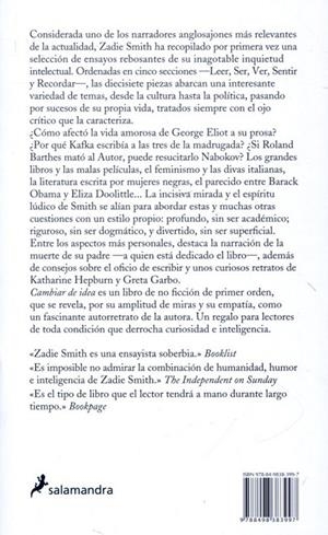 CAMBIAR DE IDEA | 9788498383997 | SMITH, ZADIE | Llibres.cat | Llibreria online en català | La Impossible Llibreters Barcelona
