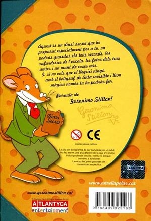 Geronimo Stilton. Diari secret (amb un bolígraf de tinta invisible i llum màgica) | 9788499325163 | Geronimo Stilton | Llibres.cat | Llibreria online en català | La Impossible Llibreters Barcelona