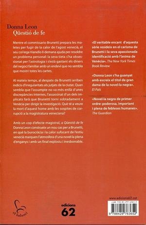 Qüestió de fe | 9788429763652 | Leon, Donna | Llibres.cat | Llibreria online en català | La Impossible Llibreters Barcelona