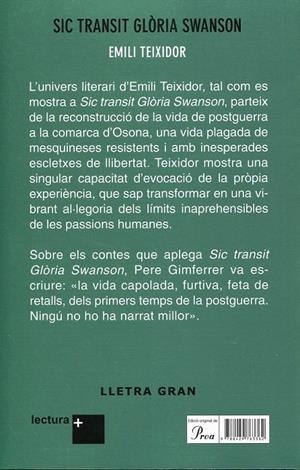 Sic Transit Glòria Swanson | 9788429763362 | Teixidor, Emili | Llibres.cat | Llibreria online en català | La Impossible Llibreters Barcelona