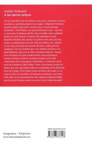 A les meves ordres | 9788497876148 | Nothomb, Amélie | Llibres.cat | Llibreria online en català | La Impossible Llibreters Barcelona