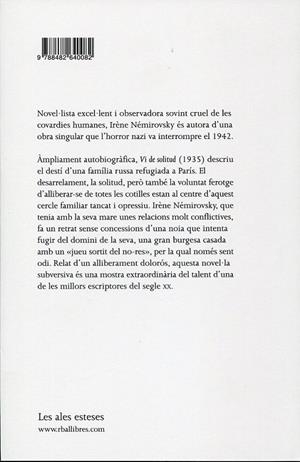 Vi de solitud | 9788482640082 | Nemirovsky, Irène | Llibres.cat | Llibreria online en català | La Impossible Llibreters Barcelona