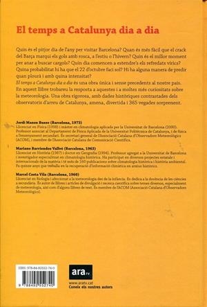 El temps a Catalunya dia a dia | 9788492552740 | Mazón Bueso, Jordi/Barriendos Vallbé, Mariano/Costa Vila, Marcel | Llibres.cat | Llibreria online en català | La Impossible Llibreters Barcelona