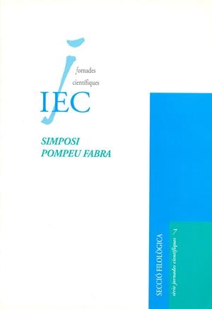 Simposi Pompeu Fabra | 9788472835245 | Argenter, J. | Llibres.cat | Llibreria online en català | La Impossible Llibreters Barcelona