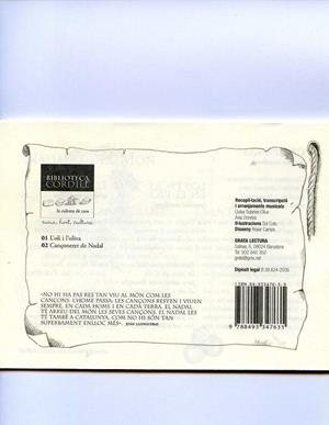CANÇONERET DE NADAL.CORDILL.MUSICA | 9788493347635 | cots, Sol; Solanes-Olius, Lluïsa; Camps, Roser | Llibres.cat | Llibreria online en català | La Impossible Llibreters Barcelona