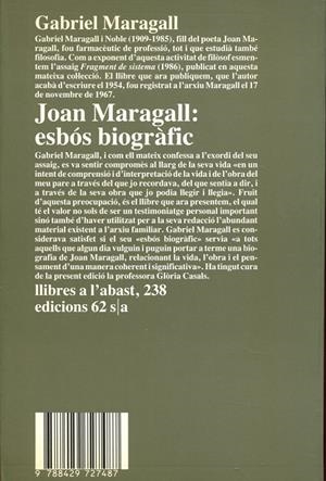 Joan Maragall: esbós biogràfic | 9788429727487 | Maragall, Gabriel | Llibres.cat | Llibreria online en català | La Impossible Llibreters Barcelona
