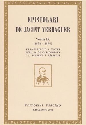 EPISTOLARI DE JACINT VERDAGUER IX | 9788472266025 | Verdaguer, Jacint | Llibres.cat | Llibreria online en català | La Impossible Llibreters Barcelona