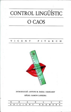 Control lingüístic o caos | 9788476602706 | Pitarch i Almeda, Vicent | Llibres.cat | Llibreria online en català | La Impossible Llibreters Barcelona