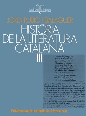 Història de la literatura catalana, III. | 9788472028296 | Rubió i Balaguer, Jordi | Llibres.cat | Llibreria online en català | La Impossible Llibreters Barcelona