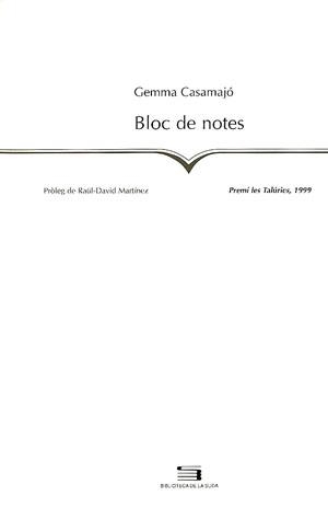 Bloc de notes | 9788479356484 | Casamajó, Gemma | Llibres.cat | Llibreria online en català | La Impossible Llibreters Barcelona