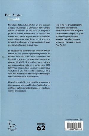 Invisible | 9788429763638 | Auster, Paul | Llibres.cat | Llibreria online en català | La Impossible Llibreters Barcelona